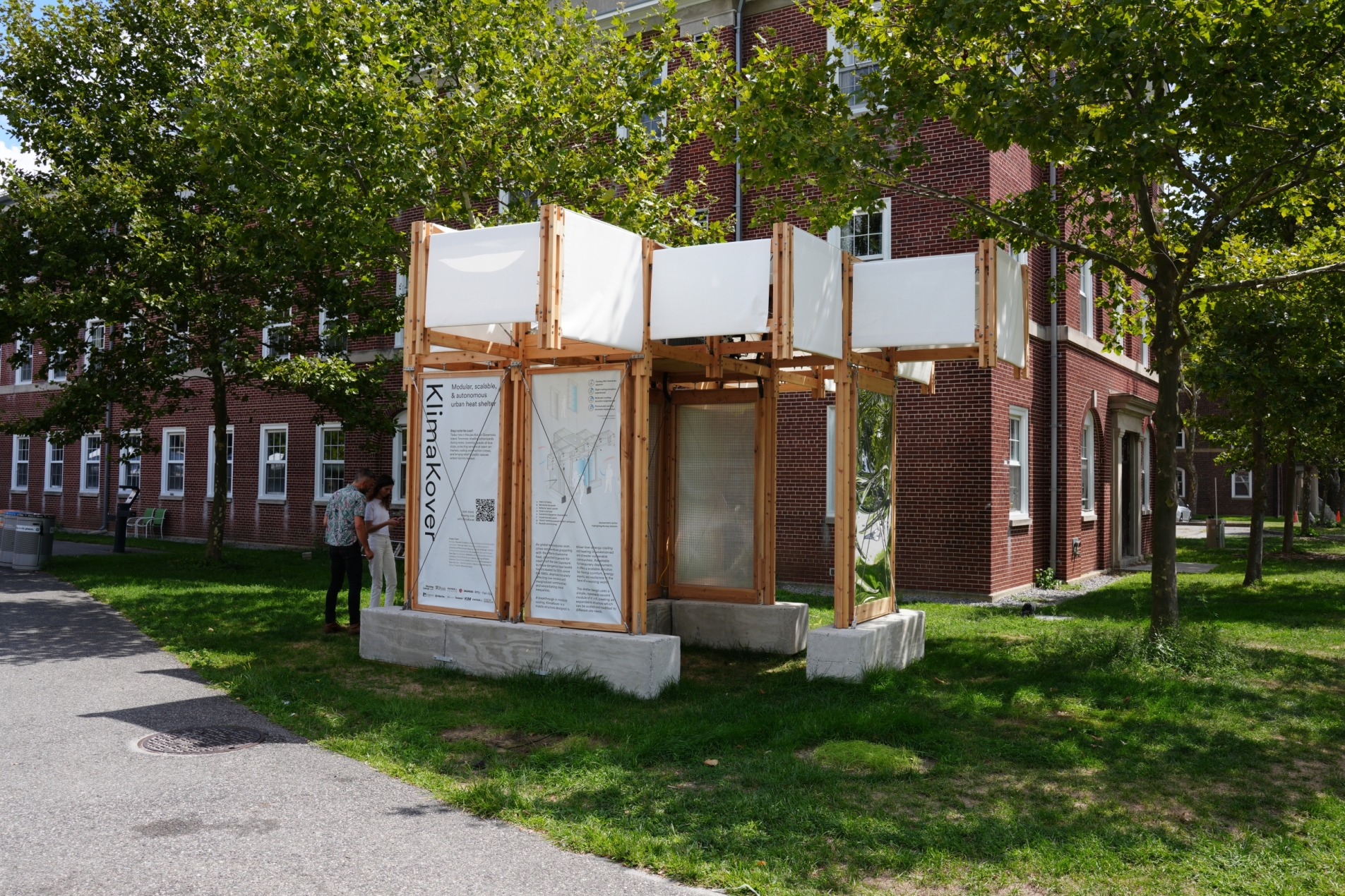 KlimaKover Pavilion installed on Governors Island